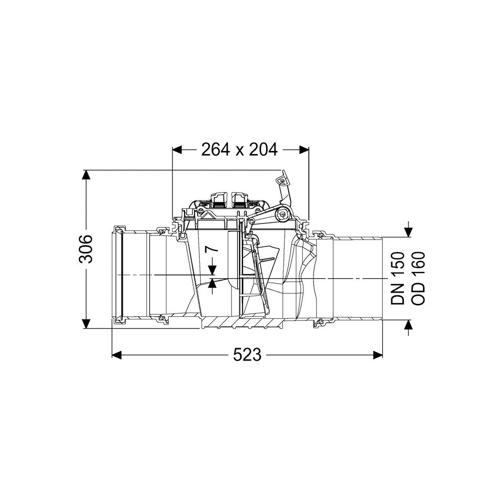 Kessel Rückstauverschluss Staufix DN 150 Typ 1, freiliegend... KESSEL-720150 4026092076088 (Abb. 2)