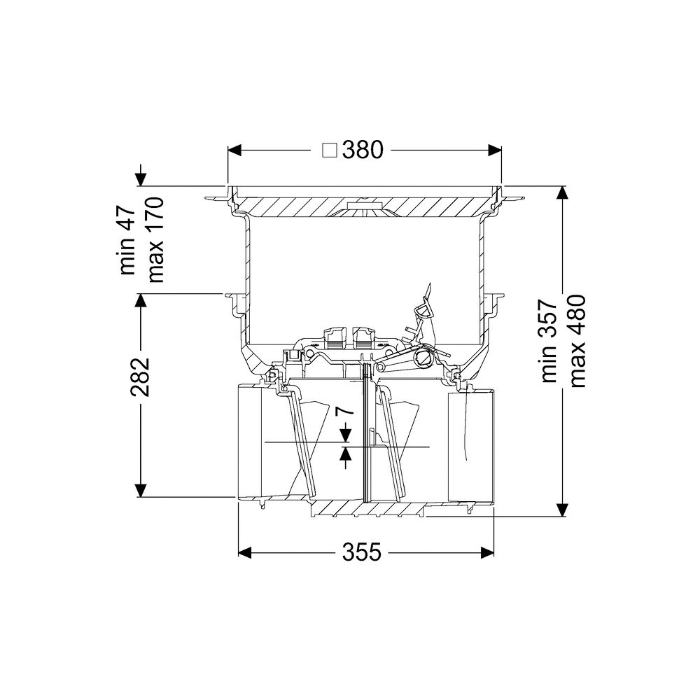 Kessel Grundkörper Staufix Typ 2 DN 125-200 Bodenplatte, befliesbar... KESSEL-730000.15X 4026092076286 (Abb. 2)