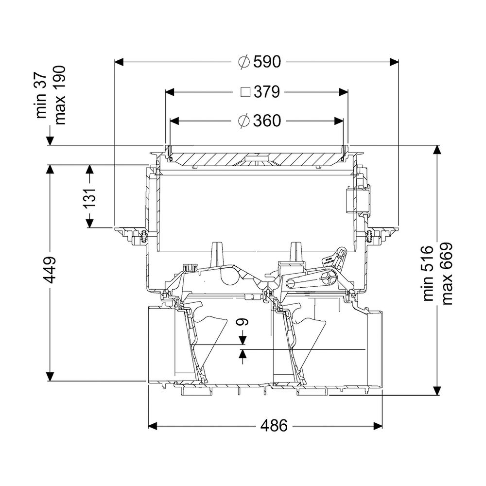 Kessel Rückstauverschluss Staufix SWA ohne Stutzen Bodenplatte, befliesbar... KESSEL-73000.10X 4026092073032 (Abb. 2)