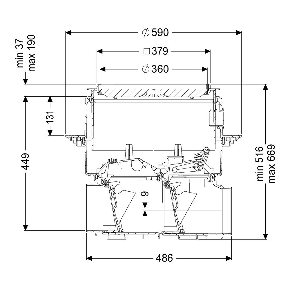 Kessel Staufix Rückstauverschluss SWA Typ 2, Bodenplatte befliesbar... KESSEL-73000.10X 4026092073032 (Abb. 3)