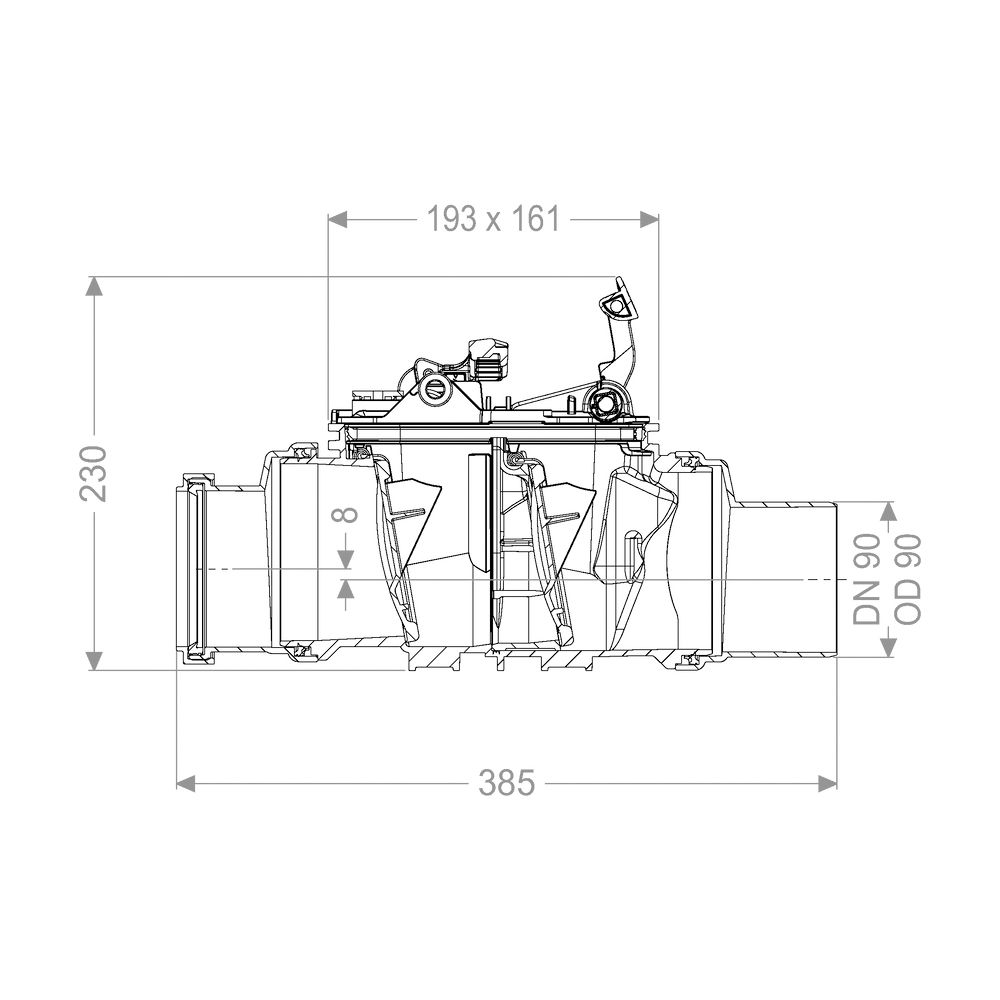 Kessel Rückstauverschluss Staufix DN 90 Typ 2, freiliegend... KESSEL-730090 4026092076293 (Abb. 2)