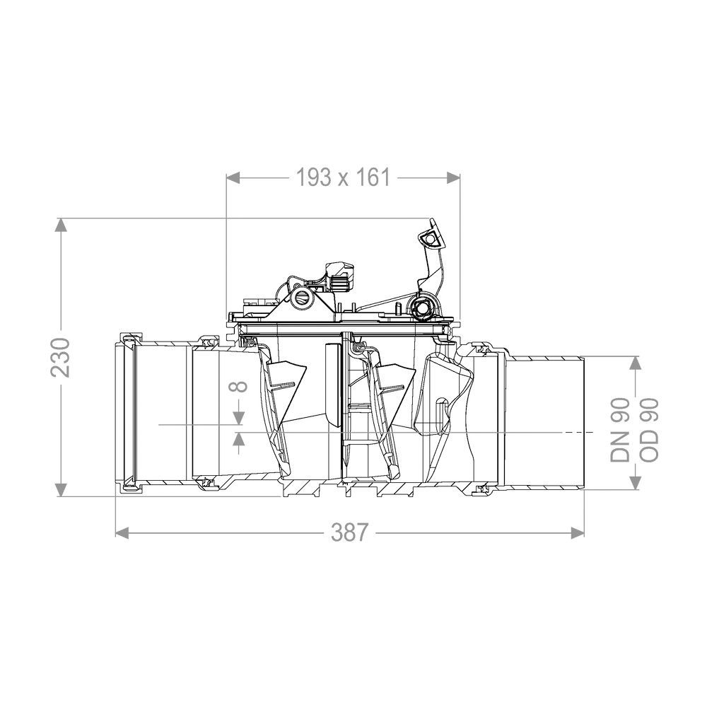 Kessel Rückstauverschluss Staufix DN 100 Typ 2, freiliegend... KESSEL-730100 4026092076354 (Abb. 2)