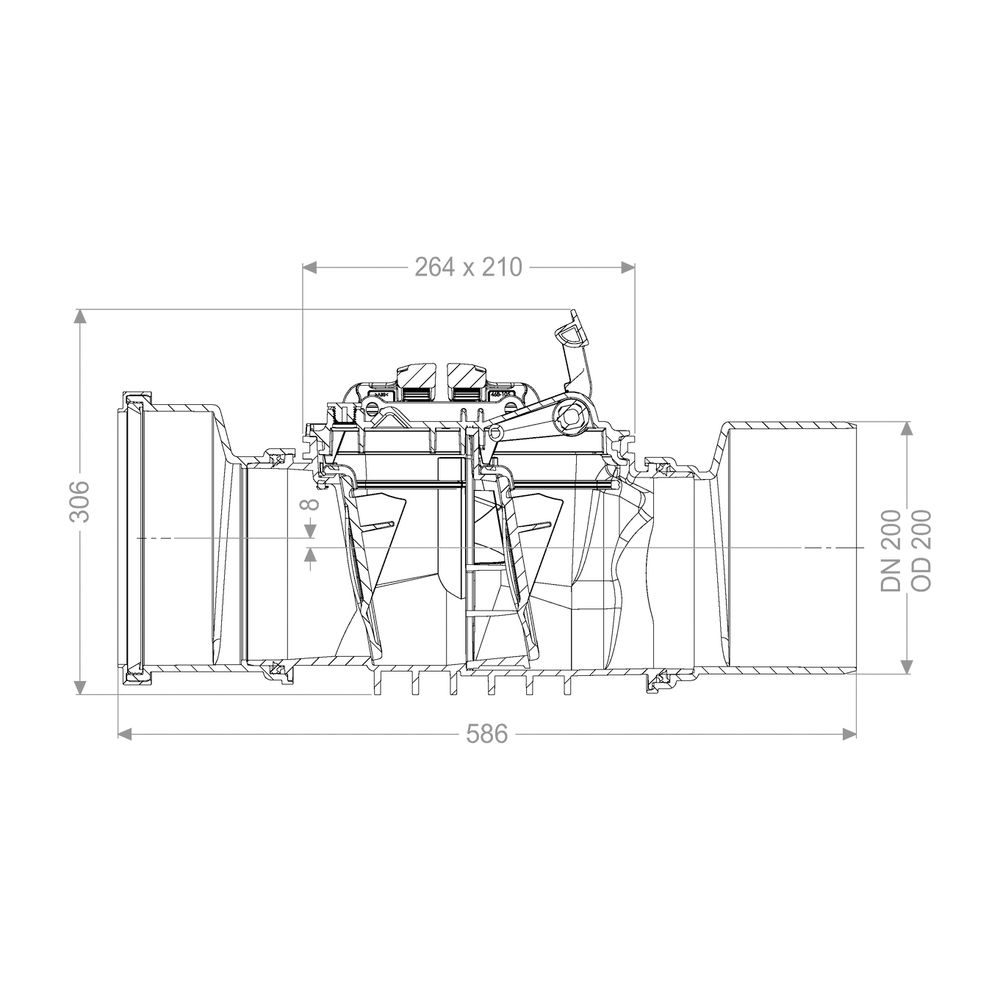 Kessel Rückstauverschluss Staufix DN 200 Typ 2, freiliegend... KESSEL-730200 4026092076538 (Abb. 2)