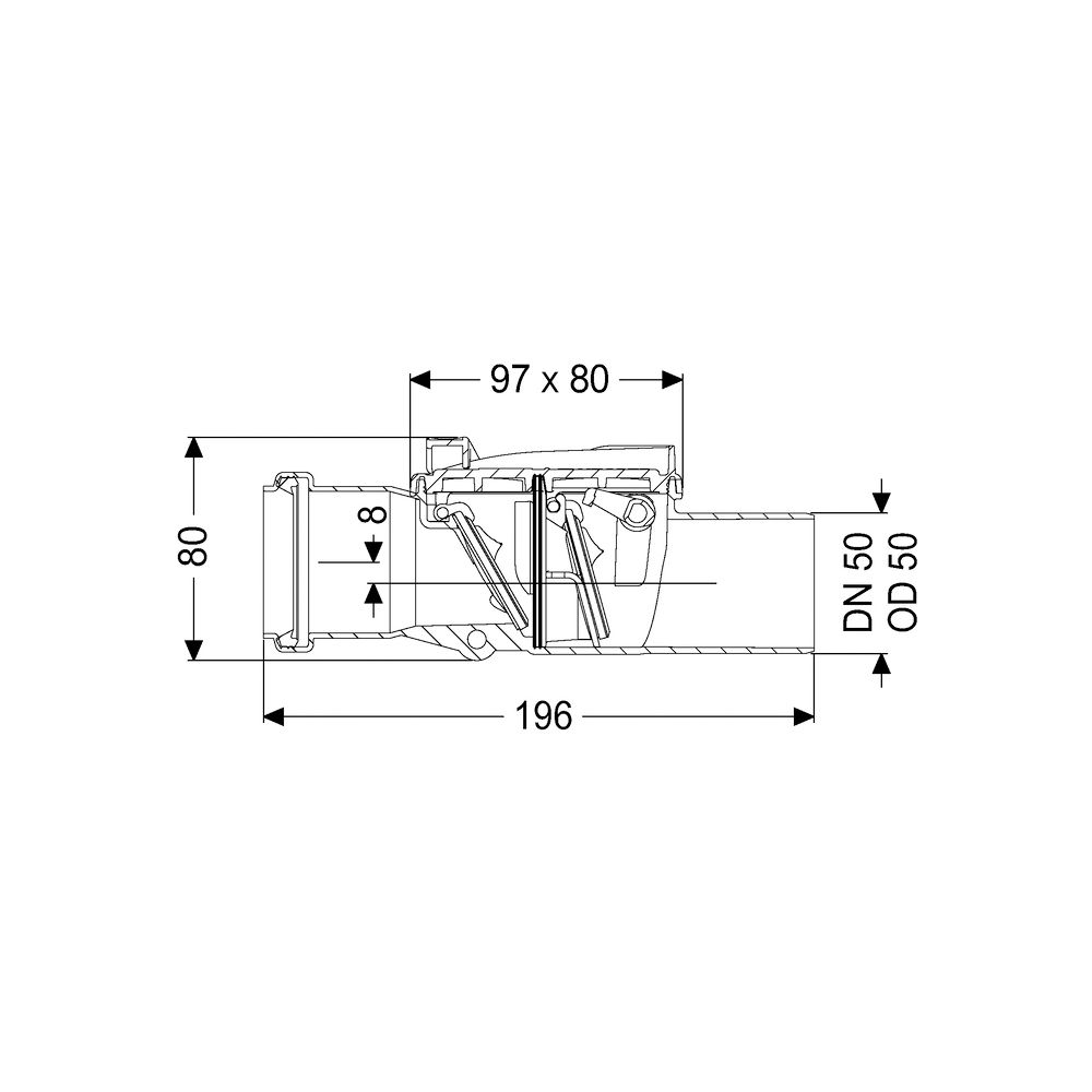 Kessel Rückstauverschluss Staufix DN 50 Typ 2... KESSEL-73050 4026092027394 (Abb. 2)
