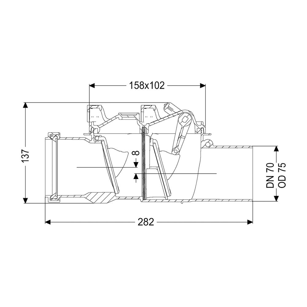 Kessel Rückstauverschluss Staufix DN 70 Typ 2... KESSEL-73070 4026092039403 (Abb. 2)
