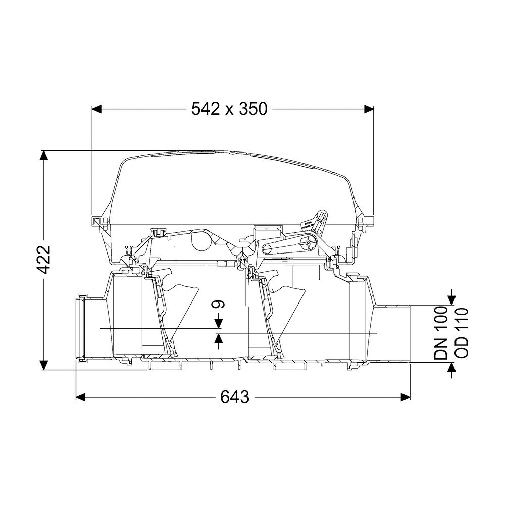 Kessel Rückstauverschluss Staufix SWA DN 100, freiliegend... KESSEL-73100.10 4026092003909 (Abb. 2)