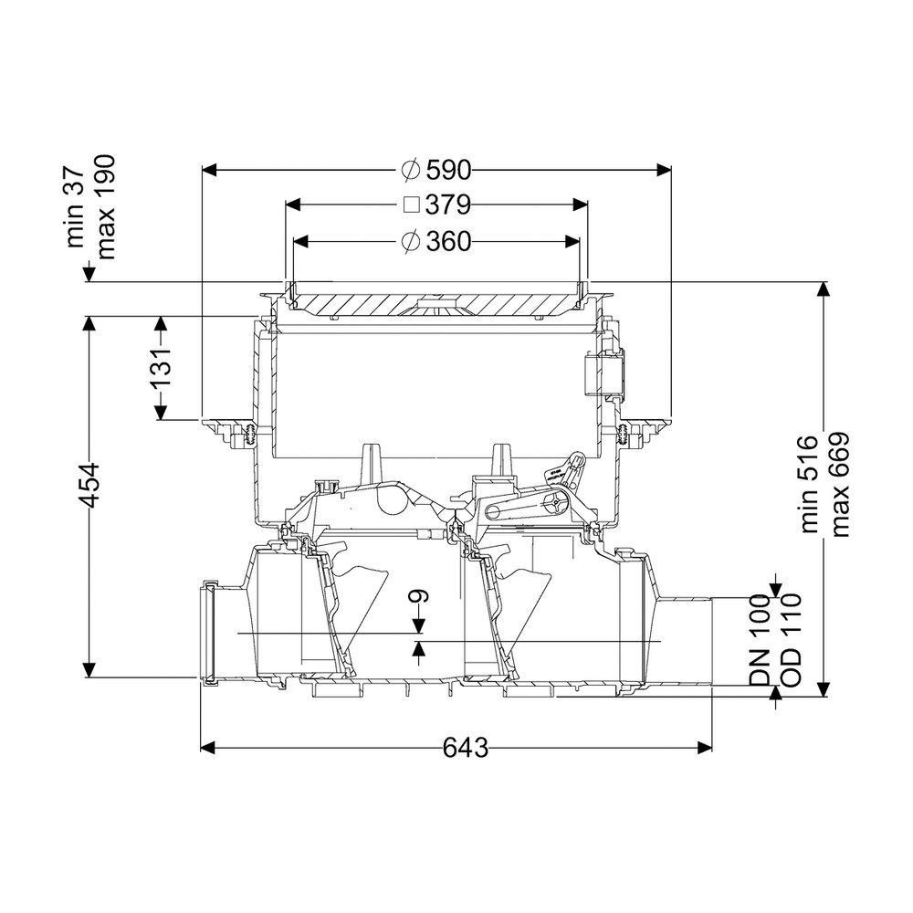 Kessel Rückstauverschluss Staufix SWA DN 100 Bodenplatte, befliesbar... KESSEL-73100.10X 4026092003923 (Abb. 2)