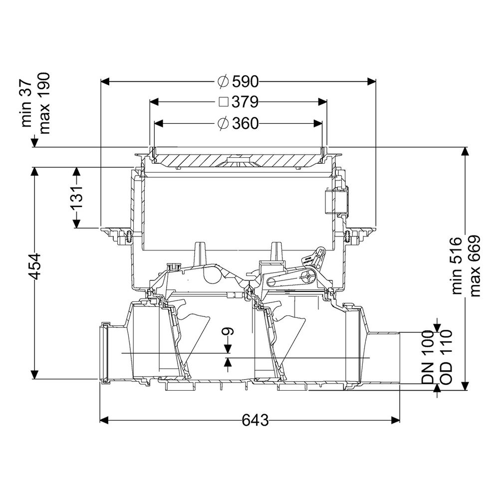 Kessel Staufix Rückstauverschluss SWA DN 100, Bodenplatte befliesbar... KESSEL-73100.10X 4026092003923 (Abb. 3)