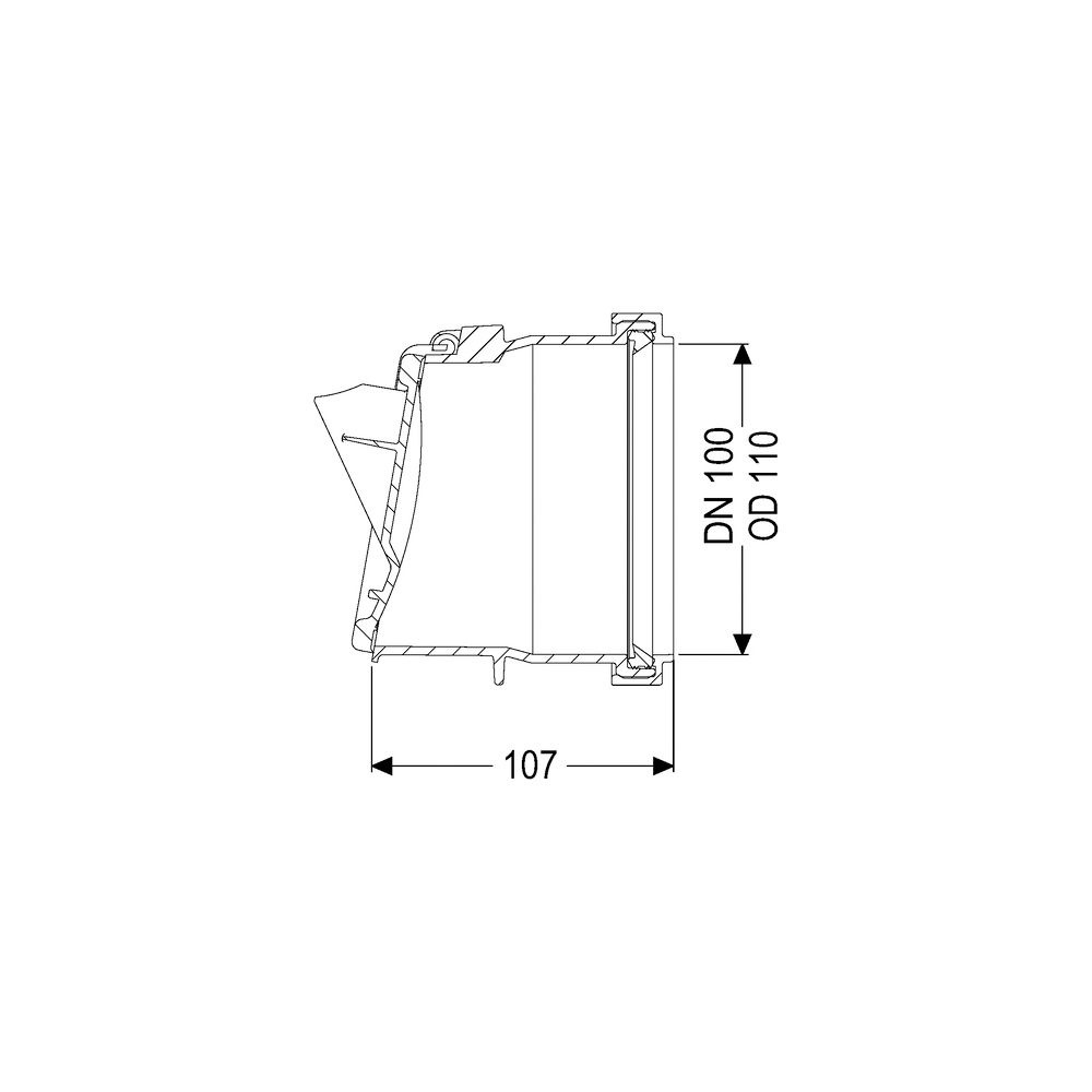 Kessel Rohrklappe DN 100, 79100... KESSEL-79100 4026092002469 (Abb. 2)