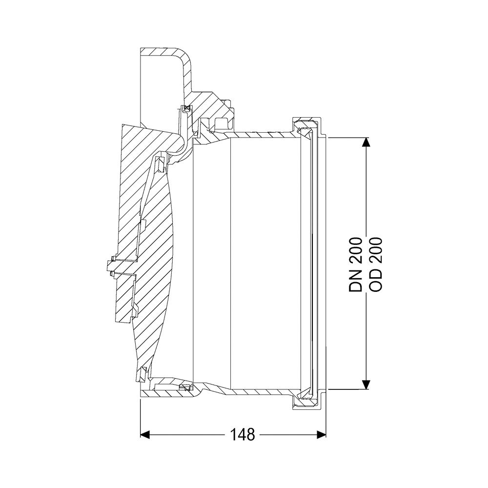 Kessel Rohrklappe DN 200, 79200... KESSEL-79200 4026092002490 (Abb. 2)