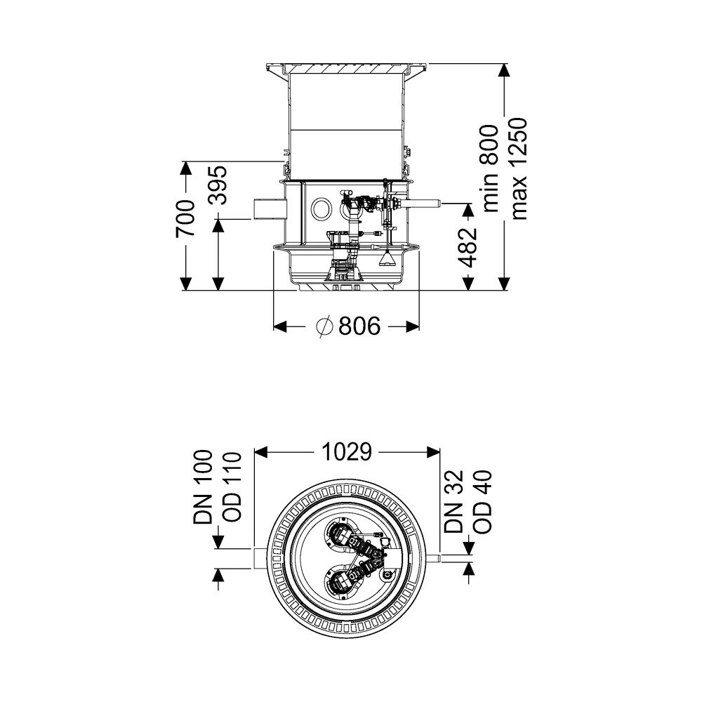 Kessel Pumpstation Aquapump Medium Duo GTF 600, 800-1250mm, Klasse D... KESSEL-824811D 4026092045169 (Abb. 2)