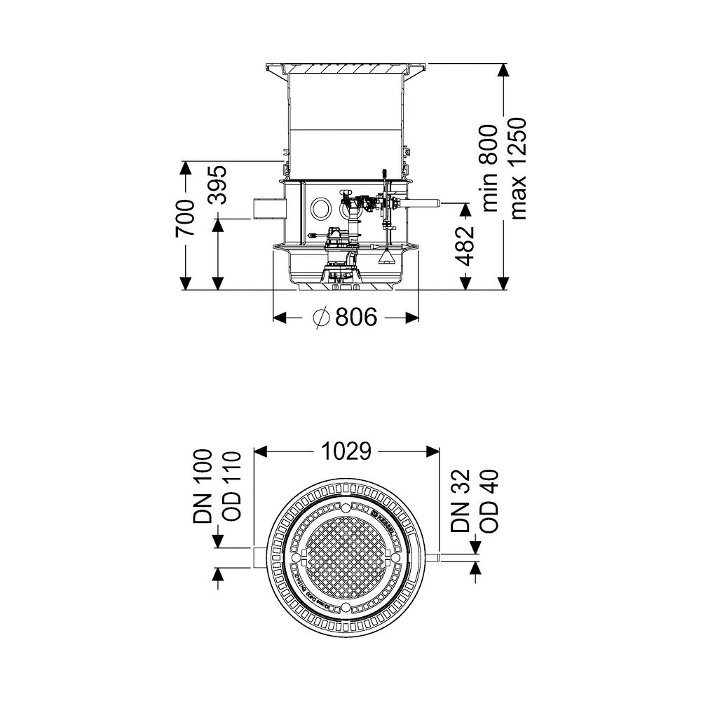 Kessel Pumpstation Aquapump Medium Duo GTF 1200, 800-1250mm, Klasse D... KESSEL-826811D 4026092045343 (Abb. 2)