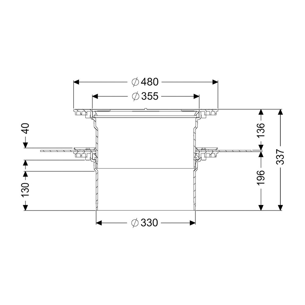 Kessel Verlängerungsstück Bodenplatte für WU-Beton... KESSEL-830075 4026092076897 (Abb. 2)