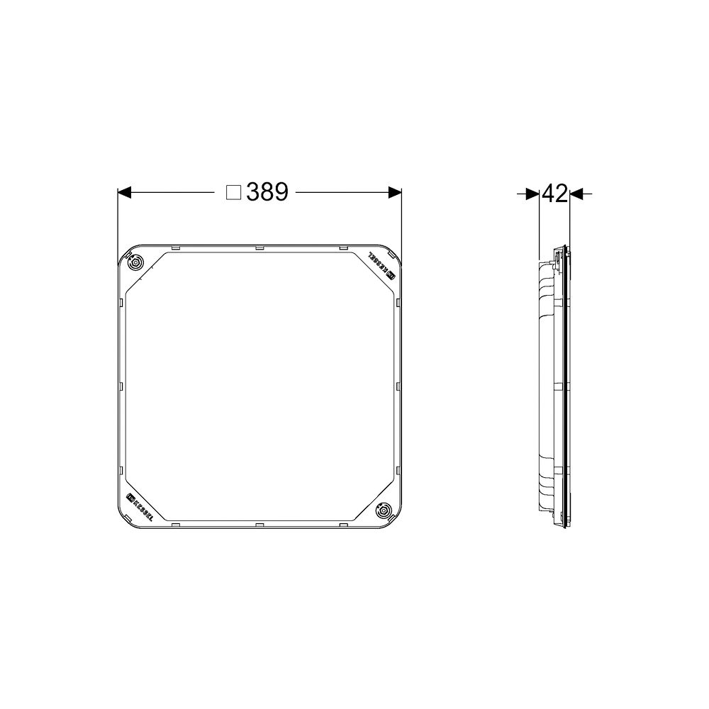 Kessel Abdeckplatte befliesbar 384x384mm Tagwasserdicht... KESSEL-83052 4026092002810 (Abb. 2)