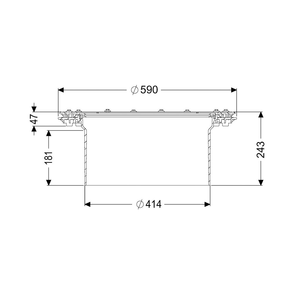 Kessel Verlängerungsstück Höhe 234mm mit Flansch und Gegenflansch... KESSEL-83073 4026092070062 (Abb. 2)