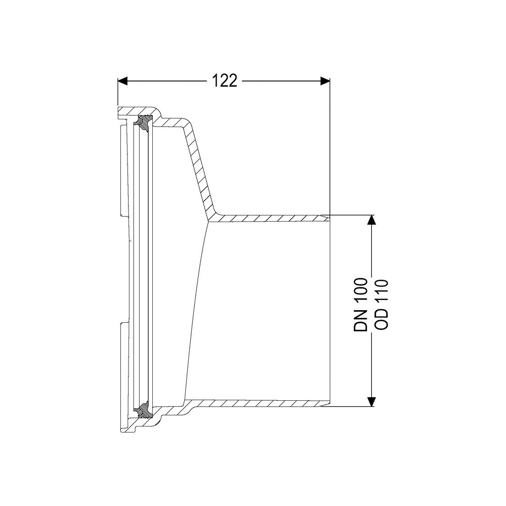 Kessel Spitzende DN 100 mit Dichtung... KESSEL-83081 4026092048337 (Abb. 2)