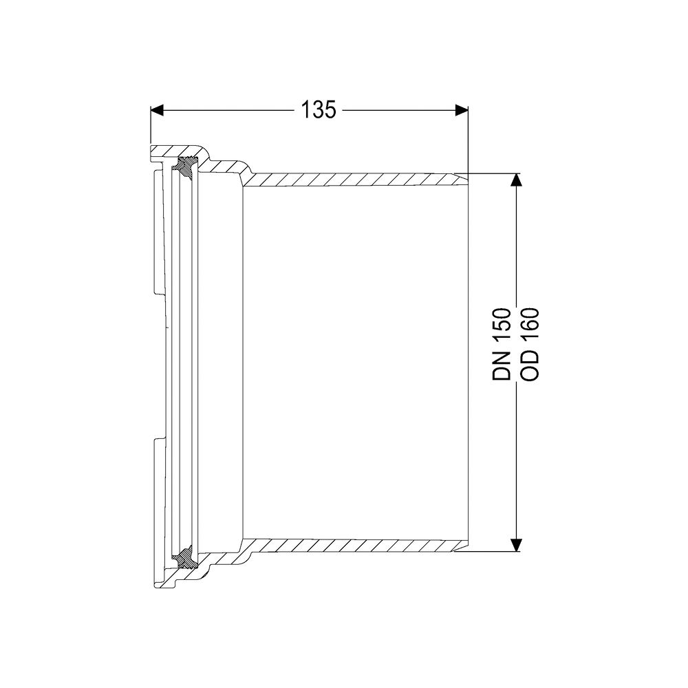 Kessel Spitzende DN 150 mit Dichtung... KESSEL-83083 4026092048351 (Abb. 2)