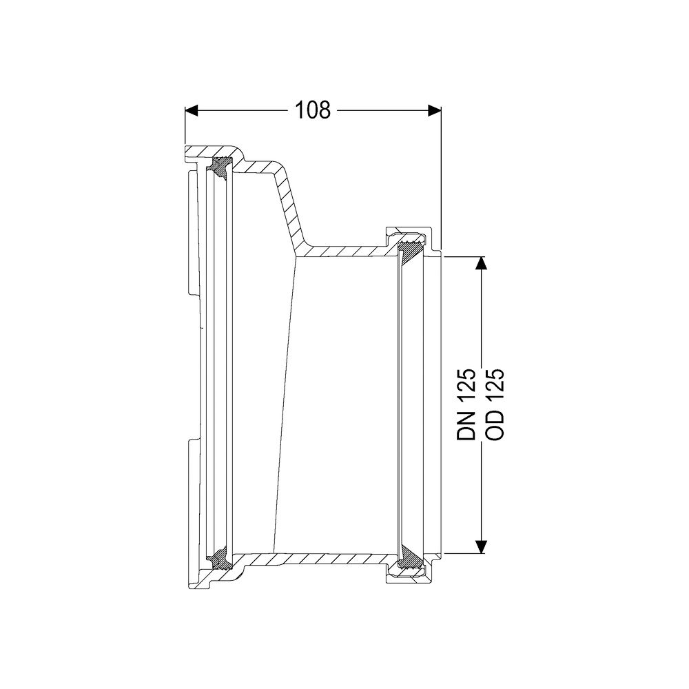 Kessel Muffe DN 125 mit Dichtung... KESSEL-83086 4026092048382 (Abb. 2)