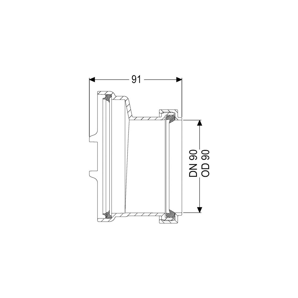 Kessel Muffe DN 90, 83091... KESSEL-83091 4026092076934 (Abb. 2)