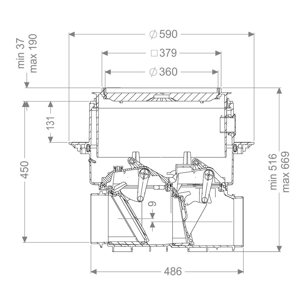 Kessel Rohbaukit Staufix FKA, 516-669mm, Kunststoff, befliesbar... KESSEL-84000X-RBK 4026092097090 (Abb. 2)