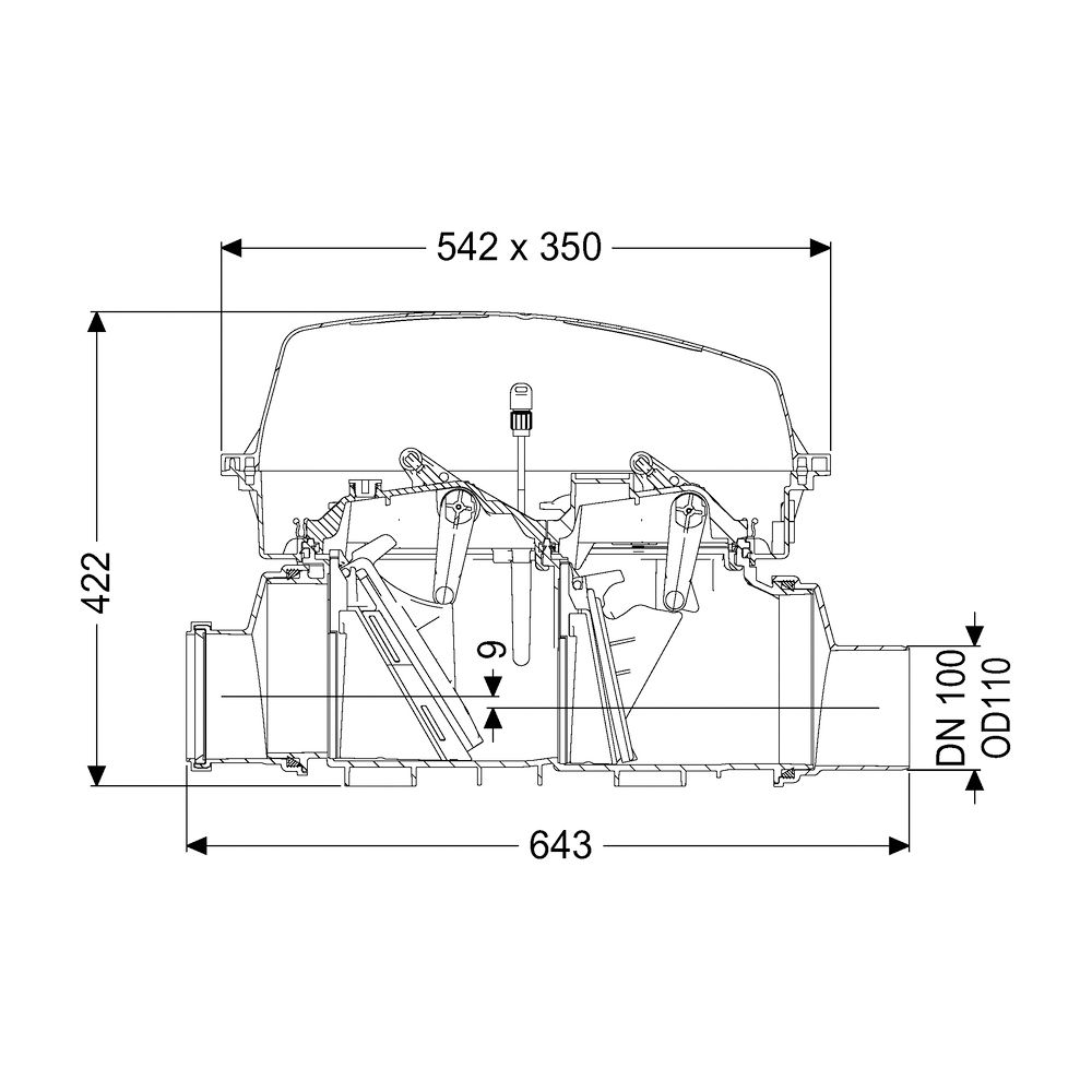 Kessel Rückstauautomat Staufix FKA DN 100, freiliegend... KESSEL-84100 4026092046333 (Abb. 2)