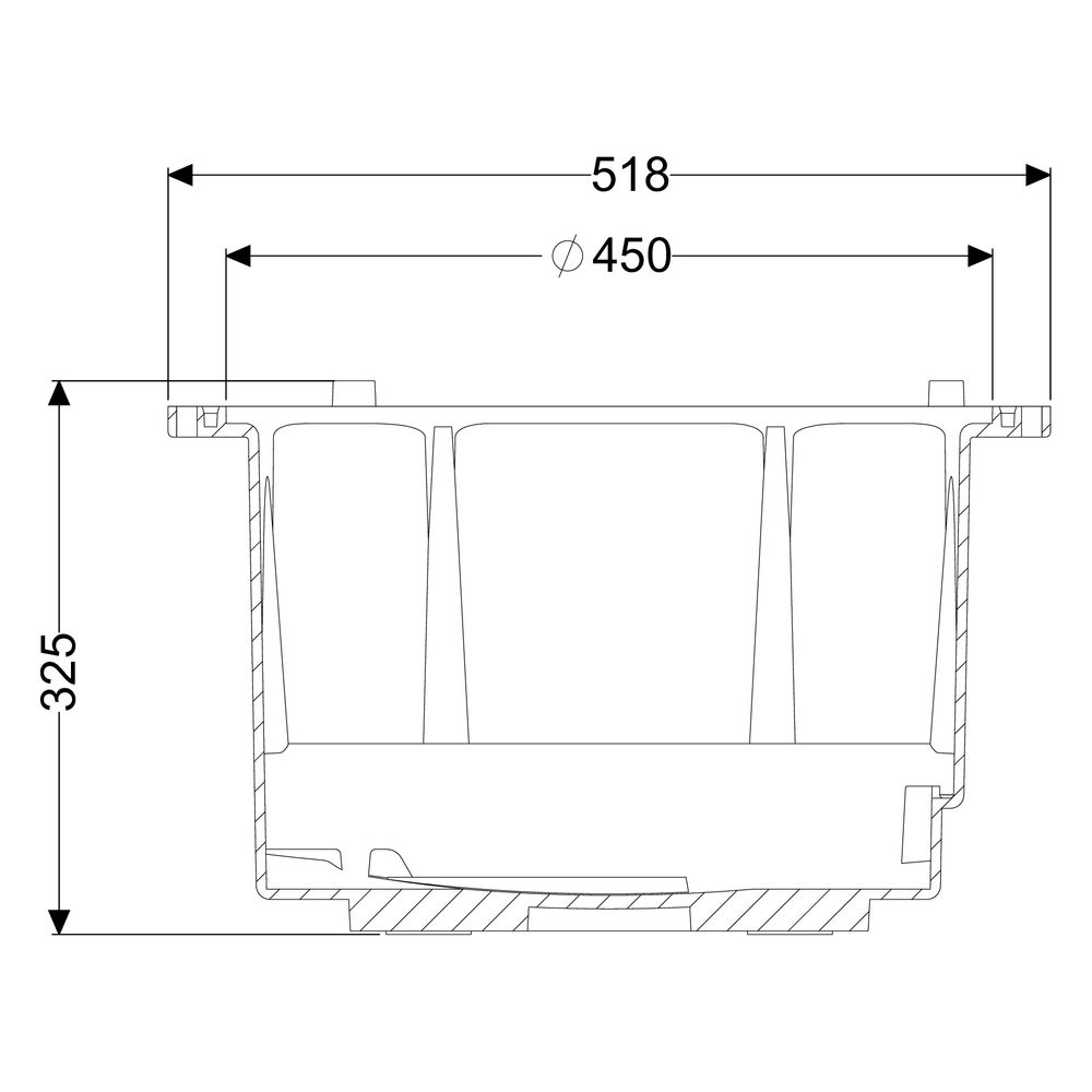 Kessel Grundkörper Hof-/Regenablauf geschlossen, d 450mm... KESSEL-850008 4026092002919 (Abb. 2)