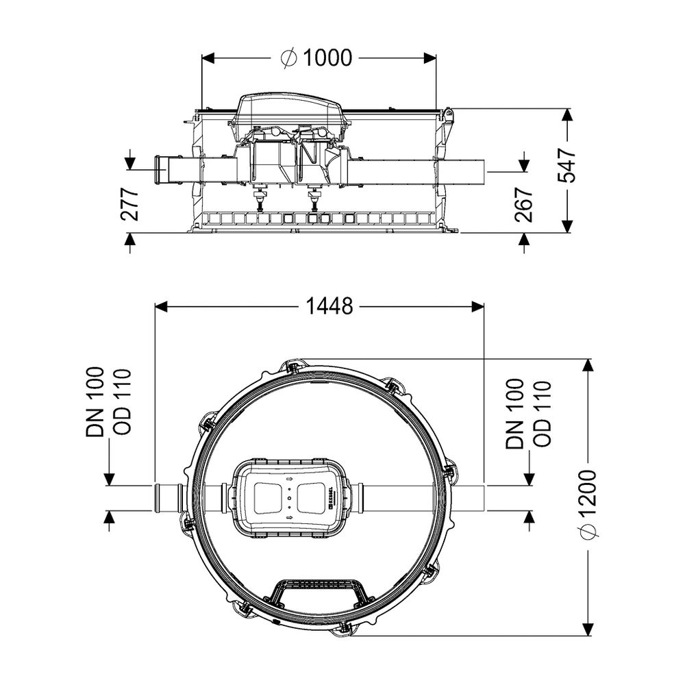 Kessel Rückstau-Technikmodul Controlfix DN 100 mit geschlossenem Durchgangsgerinne... KESSEL-851001 4026092079317 (Abb. 2)