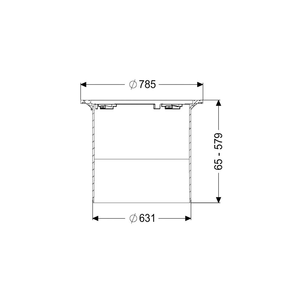 Kessel Aufsatzstück LW 600, 65-579mm, Kunststoff, Schwarz... KESSEL-860152 4026092102480 (Abb. 2)