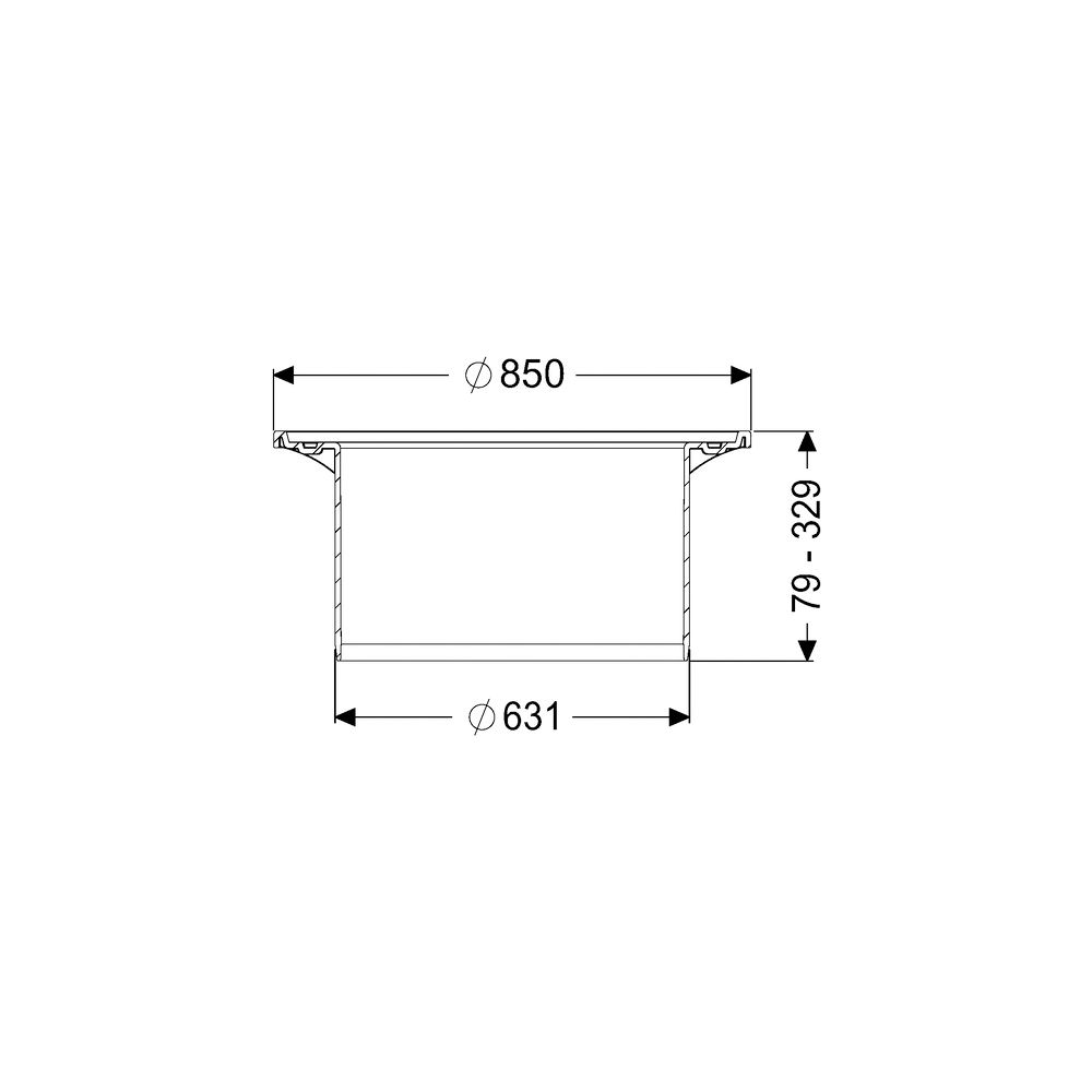 Kessel Aufsatzstück LW 600, 79-329mm, für Abdeckungen aus Betonguss, Kunststoff, Schwarz... KESSEL-860155 4026092102510 (Abb. 2)