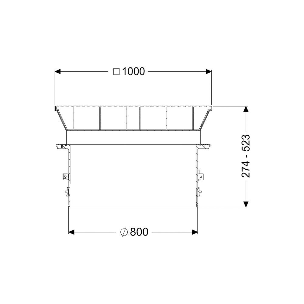 Kessel Aufsatzstück Abdeckplatte eckig LW 800, Klasse D... KESSEL-8740180 4026092070468 (Abb. 2)