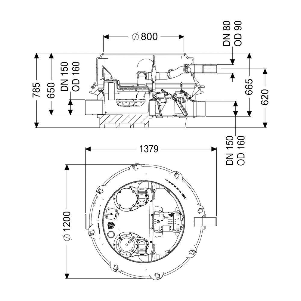 Kessel Rückstauhebeanlage Ecolift XL Mono 1 motorisierte Klappe SPF 1400-S3, Konus... KESSEL-8741044 4026092070536 (Abb. 2)