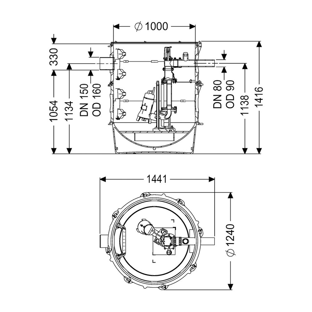 Kessel Pumpstation Aquapump XL Tronic GTF 1400-S1, 31m3/h, Kunststoff, Schwarz... KESSEL-8743033 4026092078983 (Abb. 2)