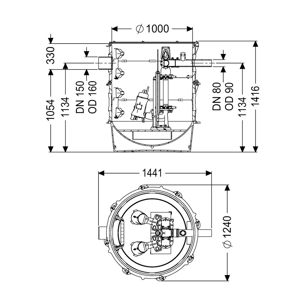 Kessel Pumpstation Aquapump XL Duo GTF 1400-S1, 31m3/h 10,5m, Kunststoff, Schwarz... KESSEL-8743034 4026092078990 (Abb. 2)