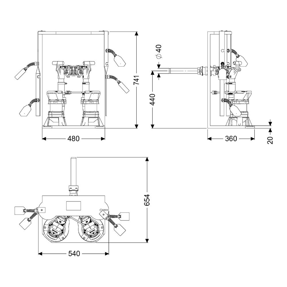 Kessel Pumpen-Einbausatz Retrofit S Duo GTF 600, 12m3/h, Kunststoff... KESSEL-8744001 4026092103319 (Abb. 2)