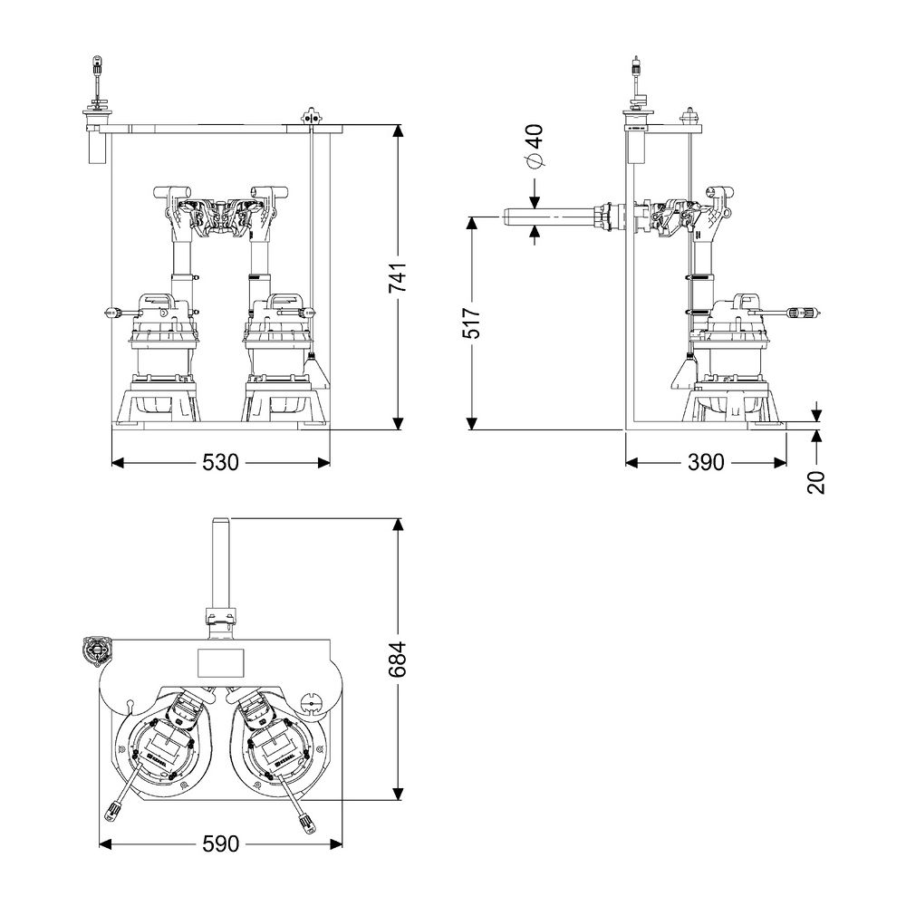 Kessel Pumpen-Einbausatz Retrofit M Duo GTF 1200, 15,5 m3/h, Kunststoff... KESSEL-8744004 4026092103340 (Abb. 2)