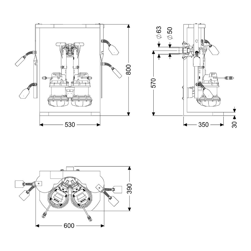 Kessel Pumpen-Einbausatz Retrofit M Duo, 20m3/h, 11m, DN 50... KESSEL-8744007 4026092103371 (Abb. 2)
