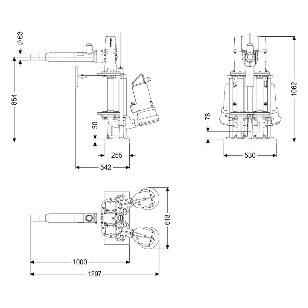 Kessel Pumpen-Einbausatz Retrofit L Duo STZ 3700, 400V 3,7kW, 28m3/h, DN 63... KESSEL-8744014 4026092103500 (Abb. 2)