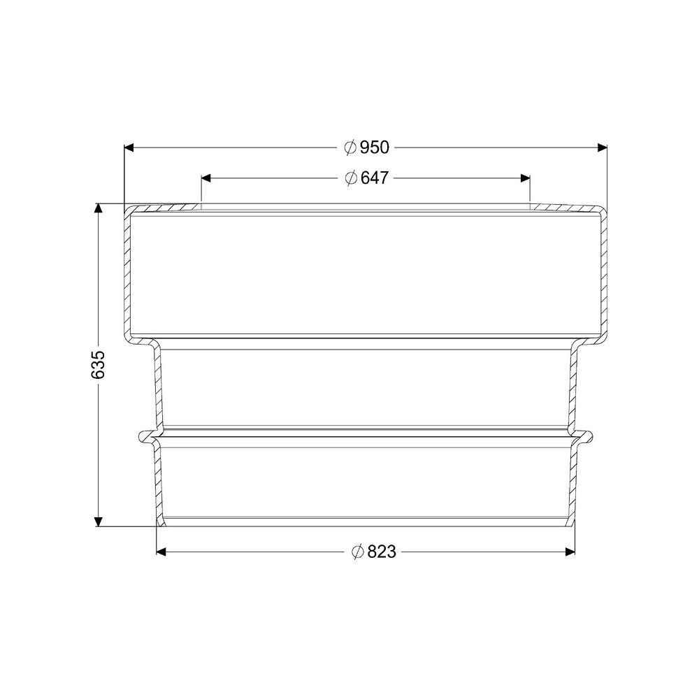 Kessel Verlängerungsstück für Behälter, Durchmesser 800mm Durchmesser 600mm Aufstock... KESSEL-917480-600 4026092111048 (Abb. 2)