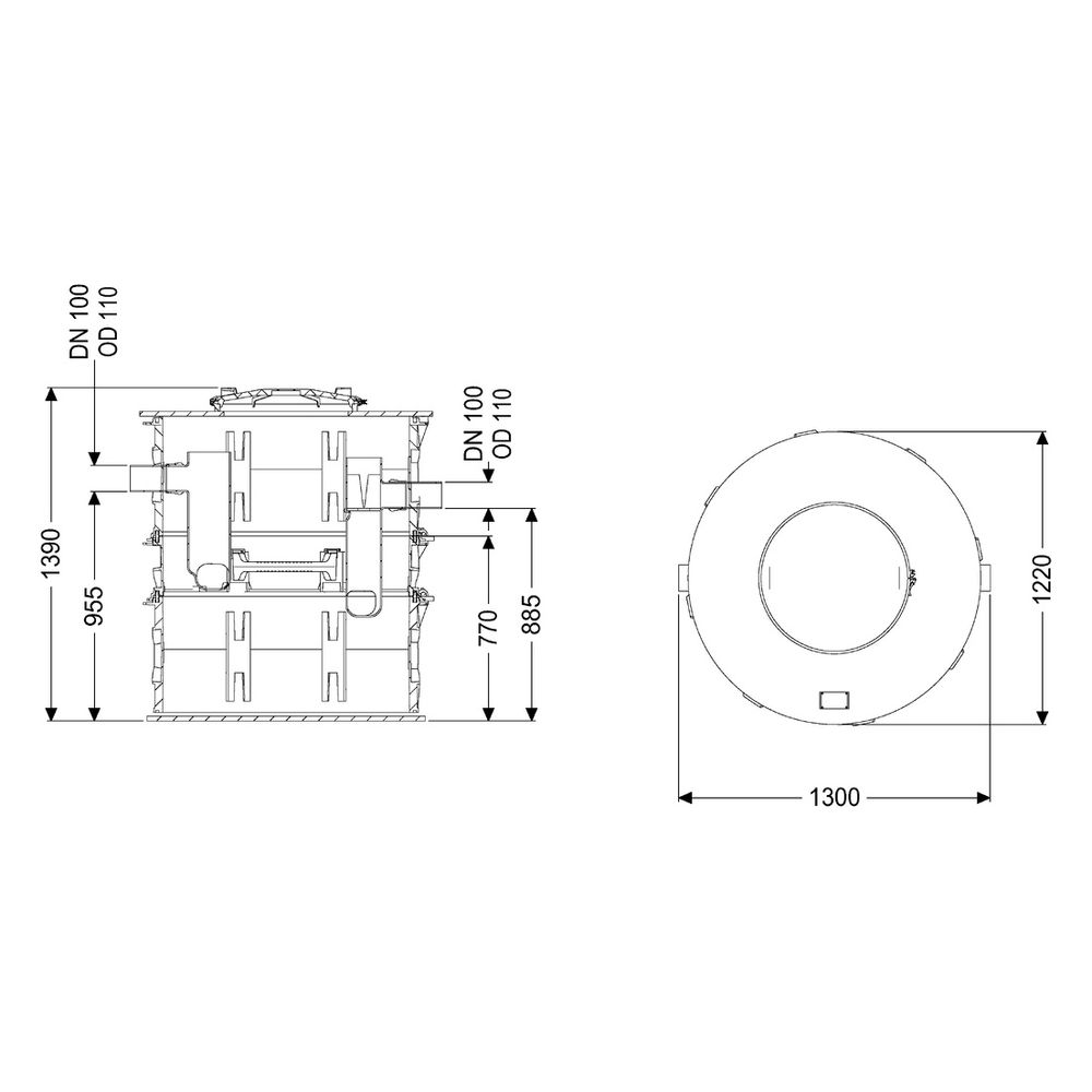 Kessel Fettabscheider EasyClean Modular free NS 3 Standard, 3-teilig, TS... KESSEL-93003-R2-TS 4026092104002 (Abb. 2)