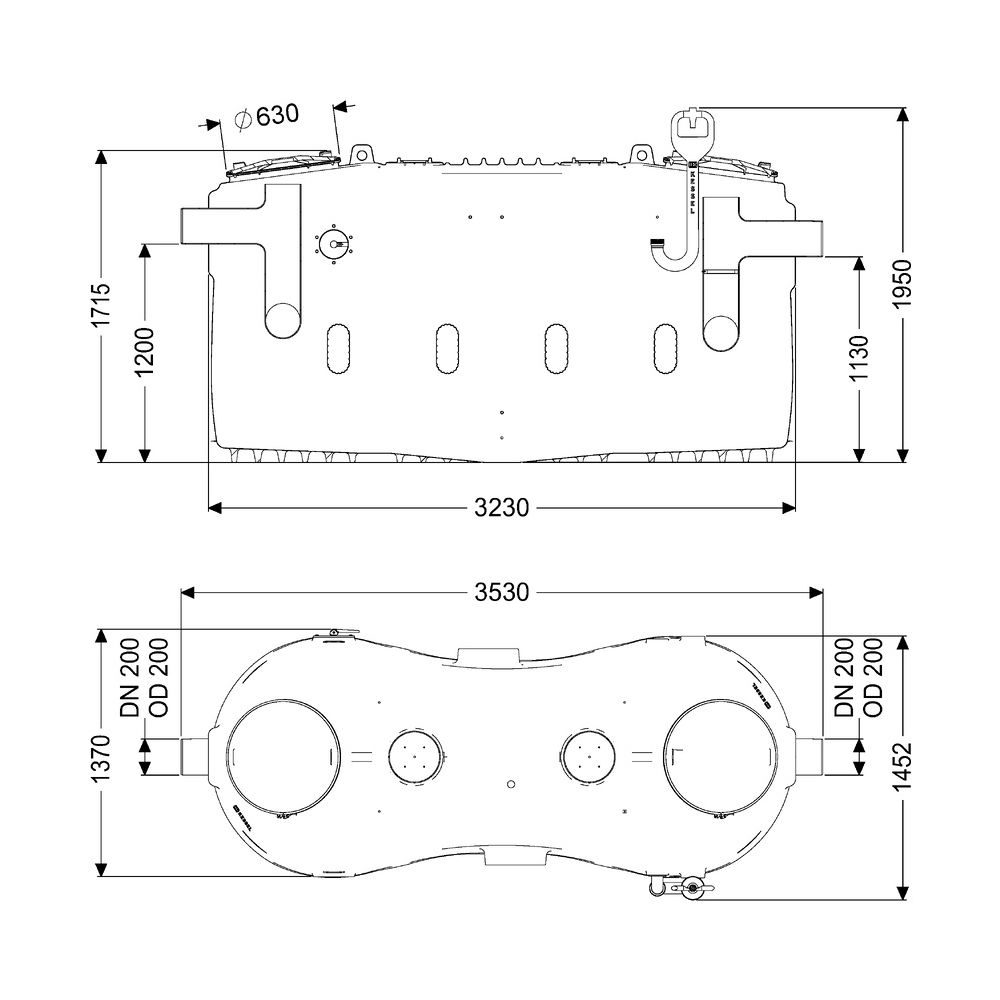 Kessel Fettabscheider EasyClean free NS 15, DN 200, Kunststoff, Violett... KESSEL-93015-01-L 4026092105238 (Abb. 2)