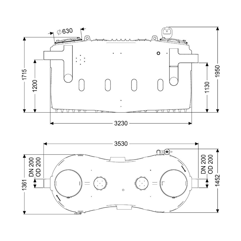 Kessel Fettabscheider EasyClean free NS 15, DN 200, Kunststoff, Violett, 93015-01-R... KESSEL-93015-01-R 4026092105221 (Abb. 2)