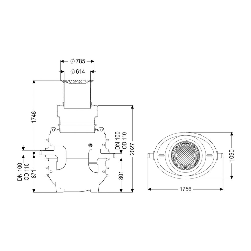 Kessel Fettabscheider EasyClean ground NS 1 Standard, 1.040-1.740mm, Klasse A/B... KESSEL-95010-170B 4026092100462 (Abb. 2)