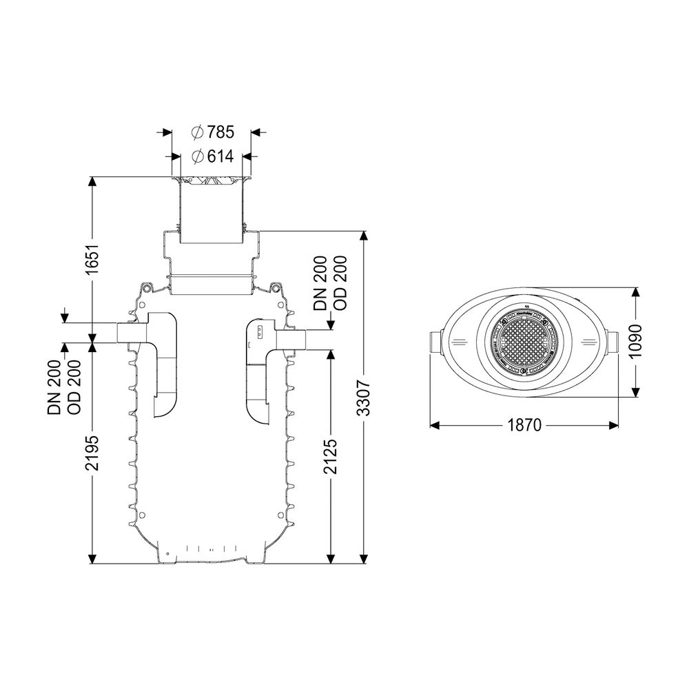 Kessel Fettabscheider EasyClean ground NS 12,5 Standard, 1.145-1.695mm, Klasse D... KESSEL-95125-170D 4026092100615 (Abb. 2)