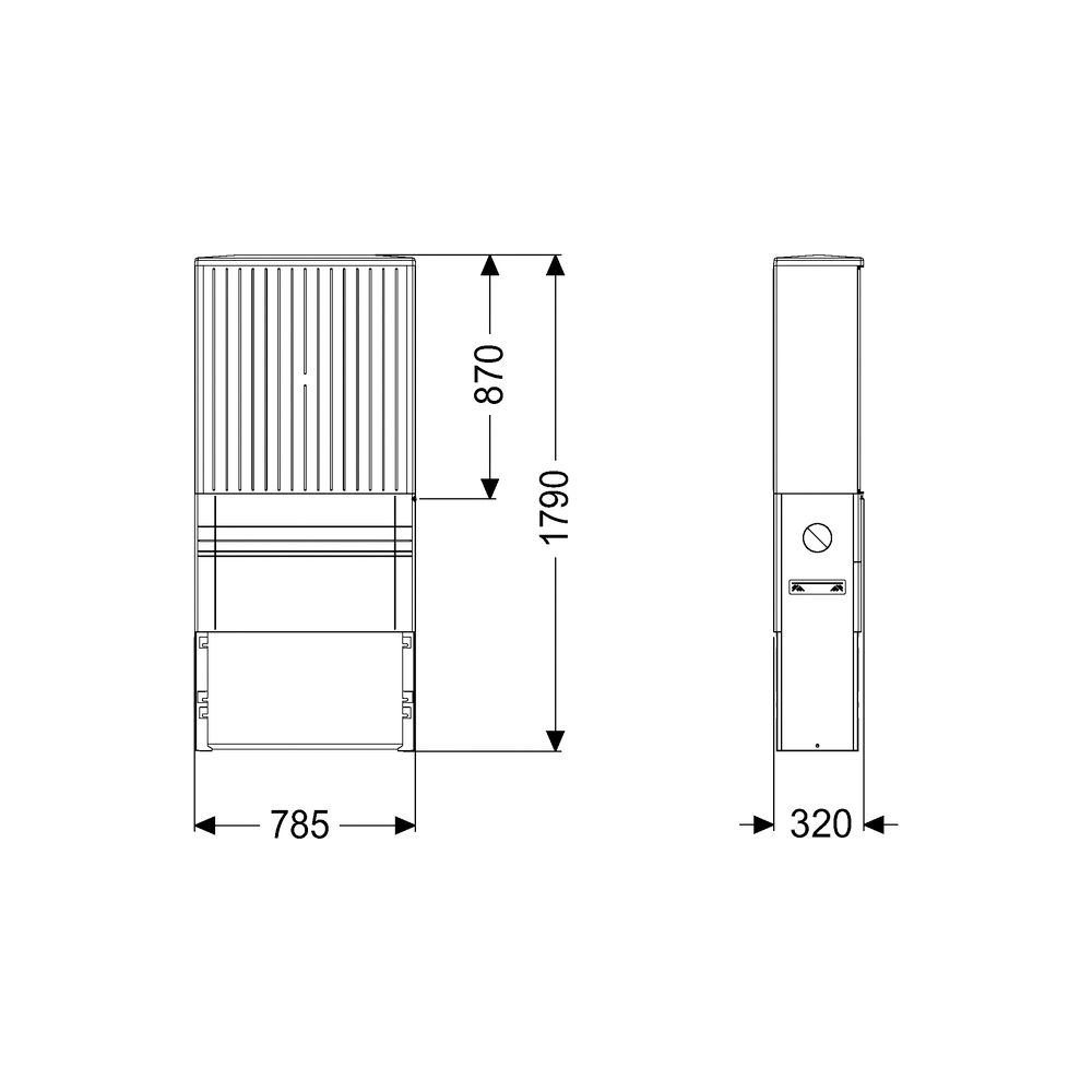 Kessel Freiluftsäule Breite 785mm für Einbau Schaltgeräte... KESSEL-97723 4026092072929 (Abb. 1)