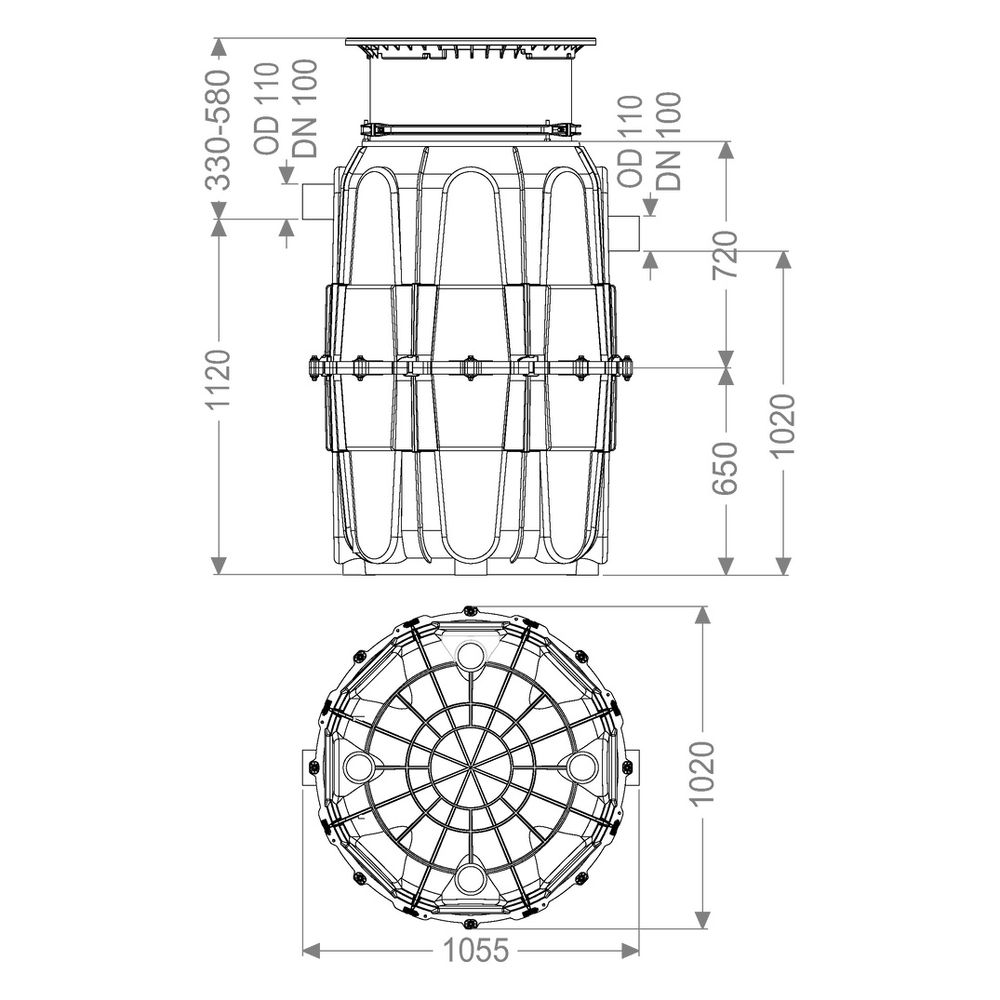 Kessel Fettabscheider EasyClean Modular ground NS 1 Standard, Klasse B... KESSEL-98201/00B 4026092027028 (Abb. 2)