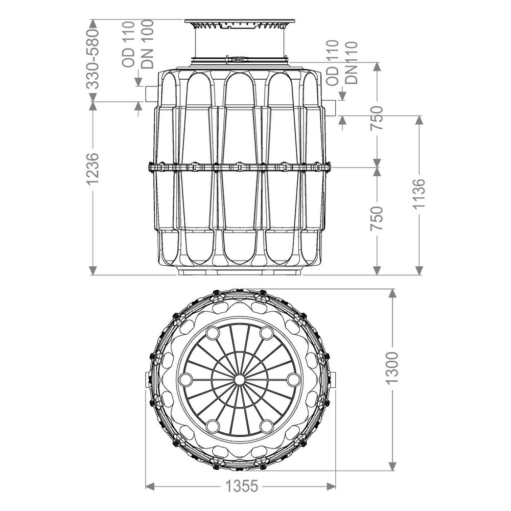 Kessel Fettabscheider EasyClean Modular ground NS 2 Standard, Klasse B... KESSEL-98202/00B 4026092027080 (Abb. 2)