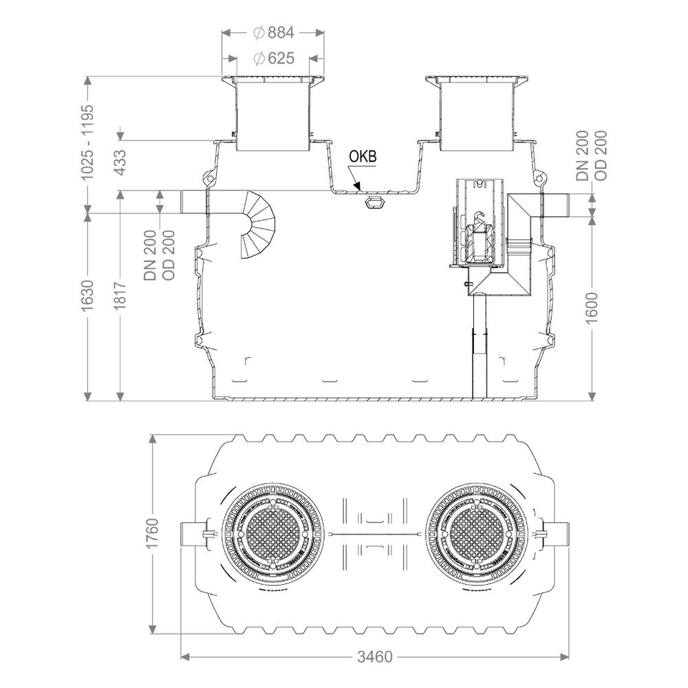 Kessel Koaleszenzabscheider EasyOil ground NS 6, 5.800L, PE, Schwarz... KESSEL-99706.80D 4026092027660 (Abb. 2)