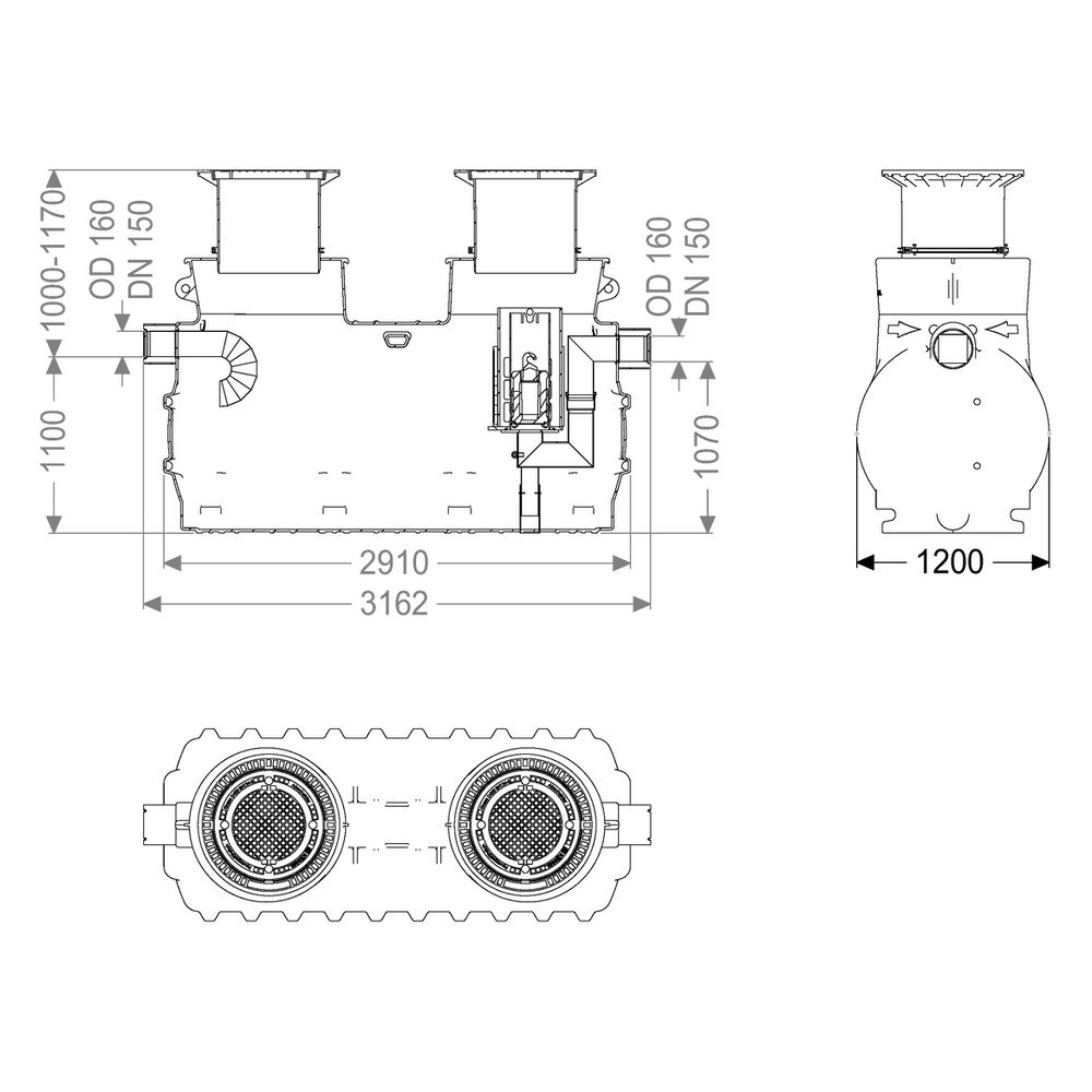 Kessel Koaleszenzabscheider EasyOil, NS 10, 2.600L, PE, Schwarz... KESSEL-99710.15D 4026092027684 (Abb. 2)