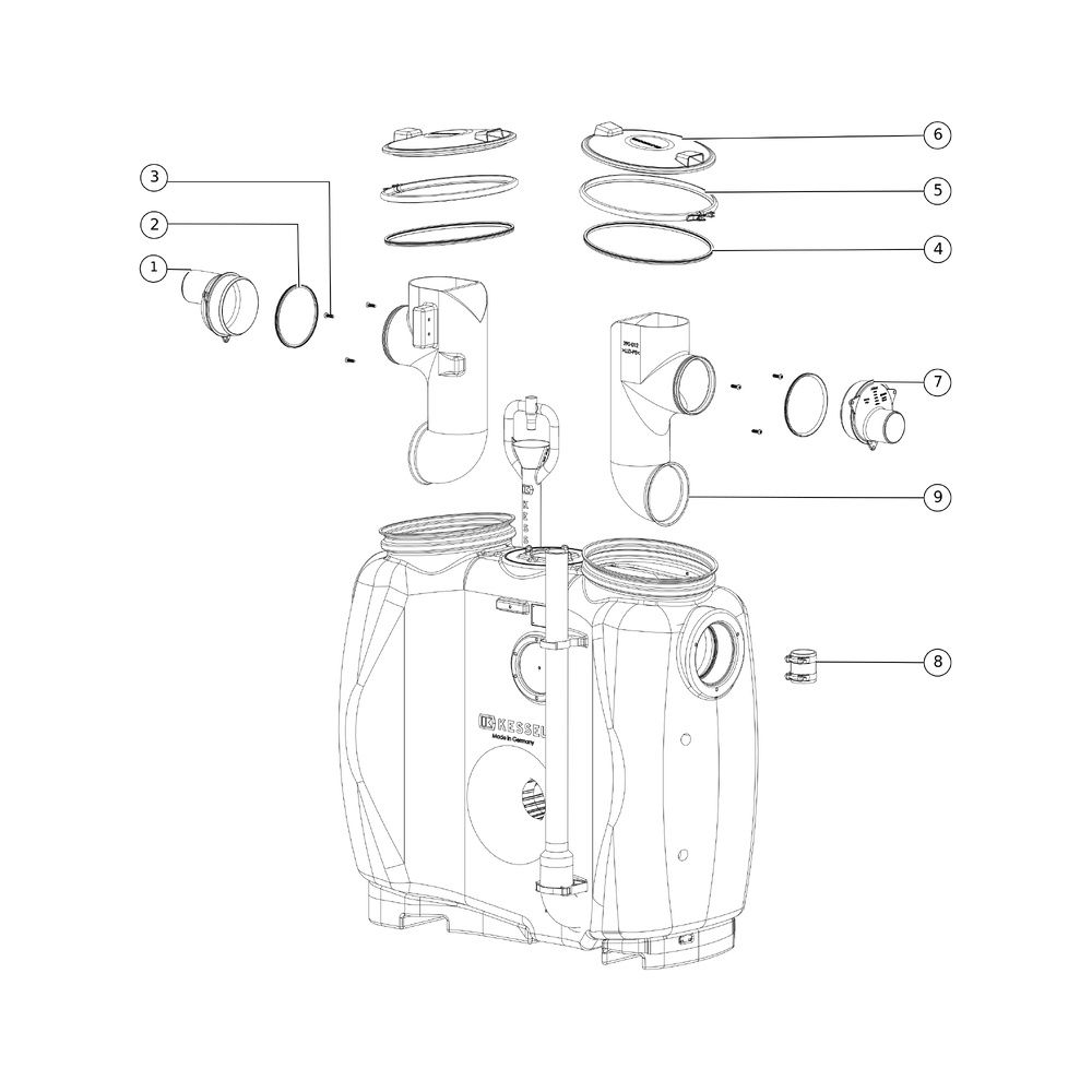 Kessel Fettabscheider EasyClean free NS 2 Direct, 400L, mit Fülleinrichtung Abscheid... KESSEL-93002.11/D 4026092063477 (Abb. 2)