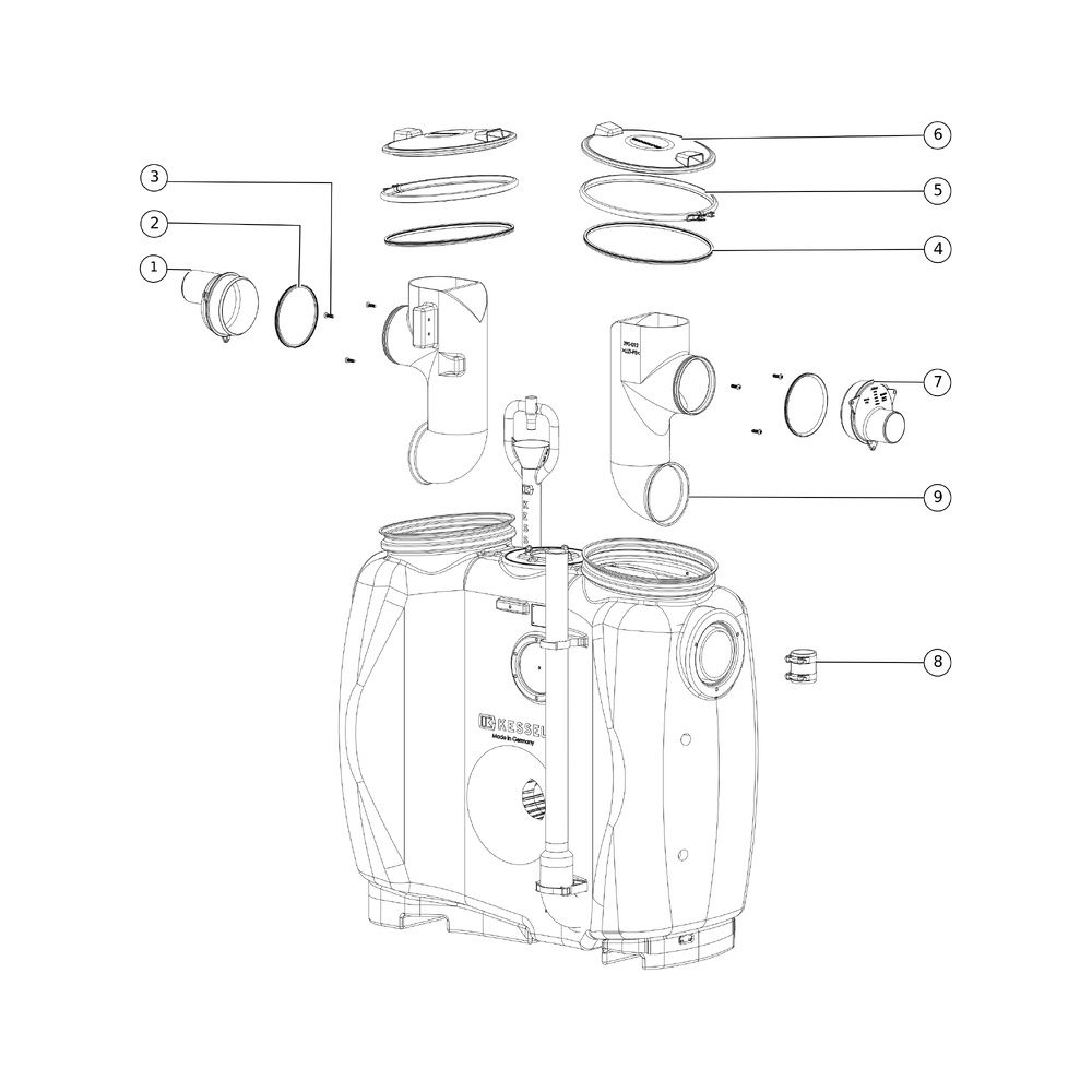 Kessel Fettabscheider EasyClean free NS 3 Direct, 300L, mit Fülleinrichtung Sonic Co... KESSEL-93003.12/D 4026092063538 (Abb. 2)